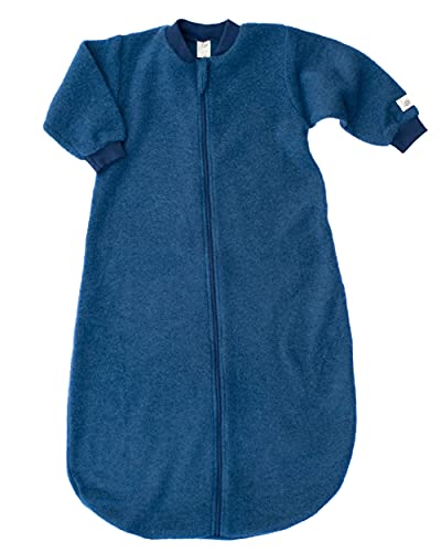Lilano, Merino Flausch Schlafsack mit Arm, 100% Wolle (kbT) (Marine, 74-80) von Lilano