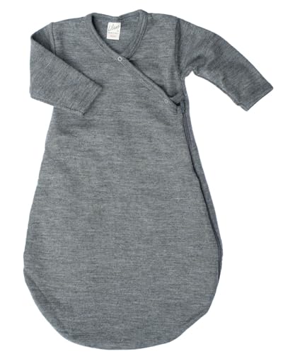 Lilano, Merino Wickelsack mit 2-Wege Reißverschluss, 70% Wolle (kbT), 30% Seide, 210 g/m² (Grau, 86-92) von Lilano
