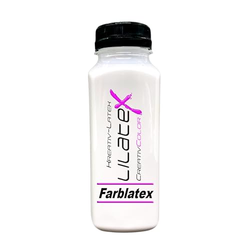 250 ml Lilatex farbiges Flüssiglatex/Farblatex/Latexmilch - dünnflüssiges Naturlatex in WEISS von Lilatex