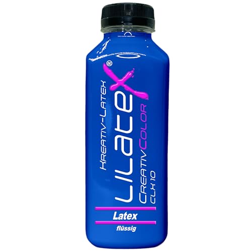 500 ml Lilatex farbiges Creativ-Latex dünnflüssig Flüssiglatex/Farblatex/Latexmilch/Naturlatex (blau) von Lilatex