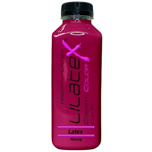 500 ml Lilatex farbiges Creativ-Latex dünnflüssig Flüssiglatex/Farblatex/Latexmilch/Naturlatex (fuchsia) von Lilatex