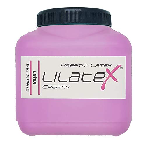 Lilatex 1 Liter extra-dickflüssiges Flüssiglatex/Farblatex/Latexmilch in Purpur Lila - extra-Dickes Naturlatex von Lilatex