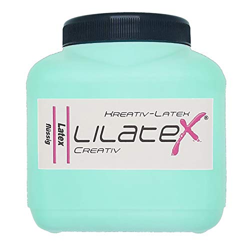 Lilatex 1 Liter farbiges Flüssiglatex/Farblatex/Latexmilch - dünnflüssiges Naturlatex (Mint) von Lilatex