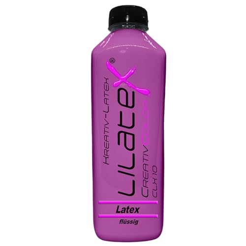 Lilatex 1 Liter farbiges Flüssiglatex/Farblatex/Latexmilch - dünnflüssiges Naturlatex (Purpur lila) von Lilatex