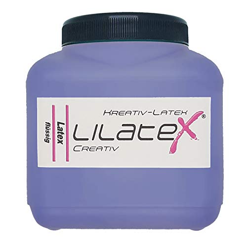 Lilatex 1 Liter farbiges Flüssiglatex/Farblatex/Latexmilch - dünnflüssiges Naturlatex (Rotviolett) von Lilatex