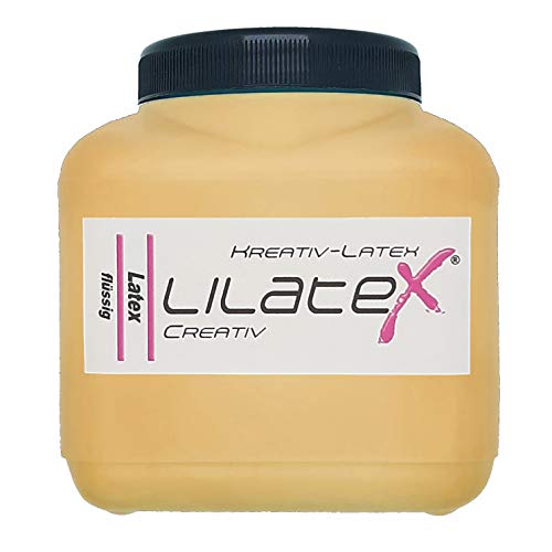 Lilatex 1 Liter farbiges Flüssiglatex/Farblatex/Latexmilch - dünnflüssiges Naturlatex (Sand) von Lilatex