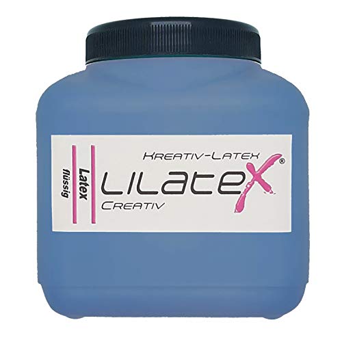Lilatex 1 Liter farbiges Flüssiglatex/Farblatex/Latexmilch - dünnflüssiges Naturlatex (dunkel Rotviolett) von Lilatex