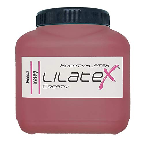 Lilatex 1 Liter farbiges Flüssiglatex/Farblatex/Latexmilch - dünnflüssiges Naturlatex (dunkelfuchsia) von Lilatex