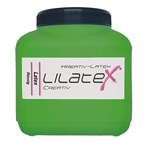 Lilatex 1 Liter farbiges Flüssiglatex/Farblatex/Latexmilch - dünnflüssiges Naturlatex (grasgrün) von Lilatex
