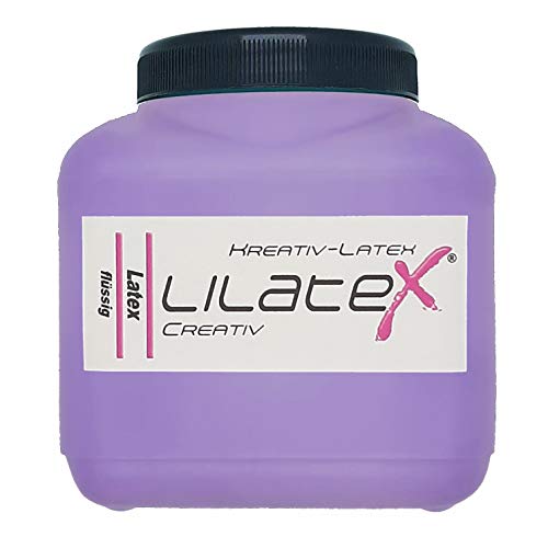 Lilatex 1 Liter farbiges Flüssiglatex/Farblatex/Latexmilch - dünnflüssiges Naturlatex (hell Rotviolett) von Lilatex