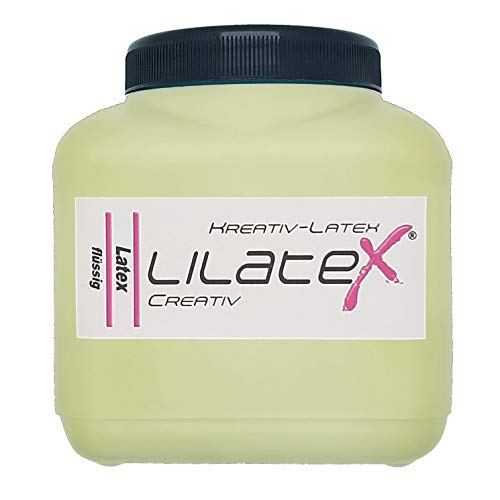 Lilatex 1 Liter farbiges Flüssiglatex/Farblatex/Latexmilch - dünnflüssiges Naturlatex (hellgrau) von Lilatex