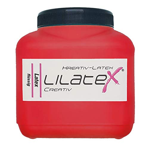Lilatex 1 Liter farbiges Flüssiglatex/Farblatex/Latexmilch - dünnflüssiges Naturlatex (kirschrot) von Lilatex