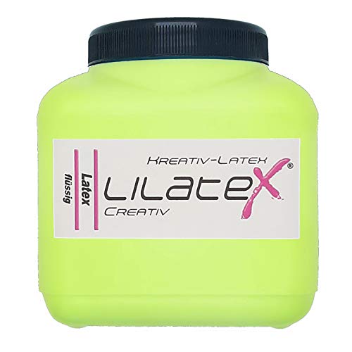 Lilatex 1 Liter farbiges Flüssiglatex/Farblatex/Latexmilch - dünnflüssiges Naturlatex (lindgrün) von Lilatex