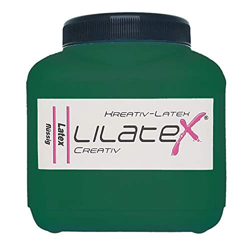 Lilatex 1 Liter farbiges Flüssiglatex/Farblatex/Latexmilch - dünnflüssiges Naturlatex (nachtgrün) von Lilatex