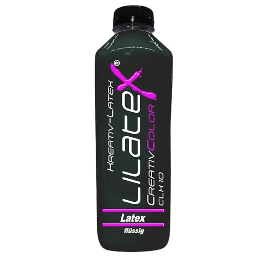 Lilatex 1 Liter farbiges Flüssiglatex/Farblatex/Latexmilch - dünnflüssiges Naturlatex (nachtgrün) von Lilatex