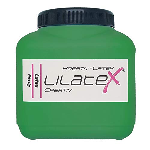 Lilatex 1 Liter farbiges Flüssiglatex/Farblatex/Latexmilch - dünnflüssiges Naturlatex (waldgrün) von Lilatex