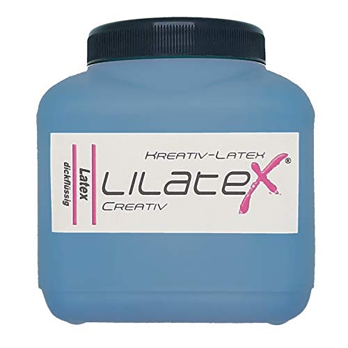 Lilatex 1 Liter dunkel-blauvioletter dickflüssiger Flüssiglatex/Farblatex/Latexmilch - dickflüssiger Naturlatex (Dunkel-Blauviolett) von Lilatex