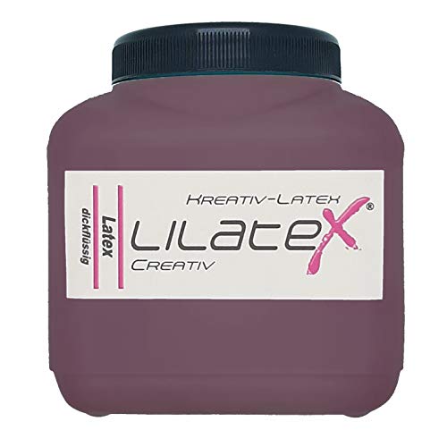Lilatex 1 Liter dunkelbrauner dickflüssiger Flüssiglatex/Farblatex/Latexmilch - dickflüssiger Naturlatex (Dunkelbraun) von Lilatex