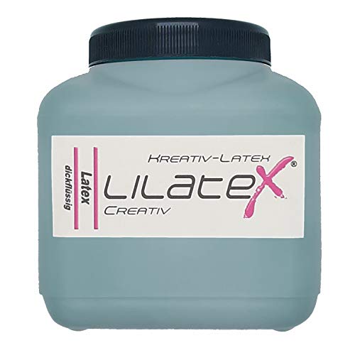 Lilatex 1 Liter dunkelgrauer dickflüssiger Flüssiglatex/Farblatex/Latexmilch - dickflüssiger Naturlatex (Dunkelgrau) von Lilatex
