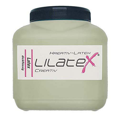 Lilatex 1 Liter farbiges dickflüssiges Flüssiglatex/Farblatex/Latexmilch - dickflüssiges Naturlatex (Grau) von Lilatex