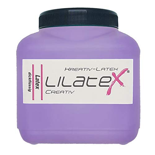 Lilatex 1 Liter farbiges dickflüssiges Flüssiglatex/Farblatex/Latexmilch - dickflüssiges Naturlatex (Hell-Rotviolett) von Lilatex