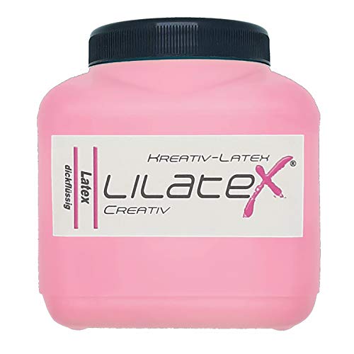 Lilatex 1 Liter Hellrosa dickflüssiger Flüssiglatex/Farblatex/Latexmilch - dickflüssiger Naturlatex (Hellrosa) von Lilatex