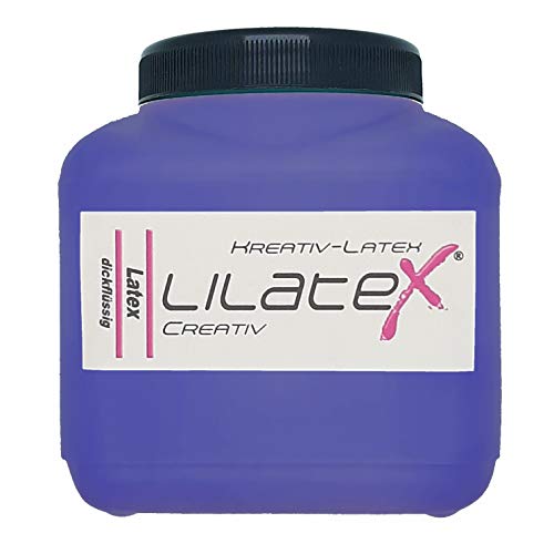 Lilatex 1 Liter nachtblauer dickflüssiger Flüssiglatex/Farblatex/Latexmilch - dickflüssiger Naturlatex (Nachtblau) von Lilatex