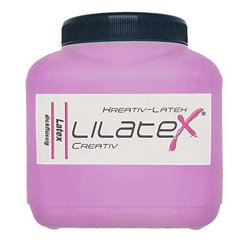 Lilatex 1 Liter Purpur lila dickflüssiger Flüssiglatex/Farblatex/Latexmilch - dickflüssiger Naturlatex (Purpur Lila) von Lilatex