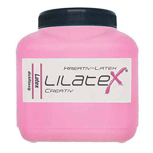 Lilatex 1 Liter rosa dickflüssiger Flüssiglatex/Farblatex/Latexmilch - dickflüssiger Naturlatex (Rosa) von Lilatex