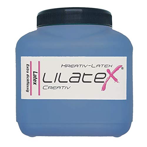 Lilatex 1 Liter farbiges extra-dickflüssiges Flüssiglatex/Farblatex/Latexmilch - extra-Dickes Naturlatex (Dunkel-Rotviolett) von Lilatex