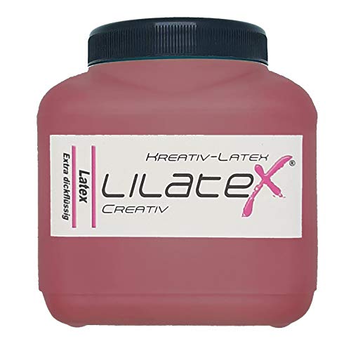 Lilatex 1 Liter farbiges extra-dickflüssiges Flüssiglatex/Farblatex/Latexmilch - extra-Dickes Naturlatex (Dunkelfuchsia) von Lilatex