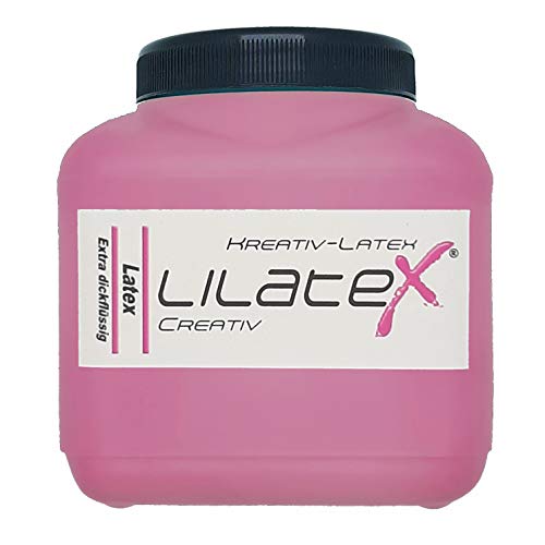 Lilatex 1 Liter farbiges extra-dickflüssiges Flüssiglatex/Farblatex/Latexmilch - extra-Dickes Naturlatex (Fuchsia) von Lilatex