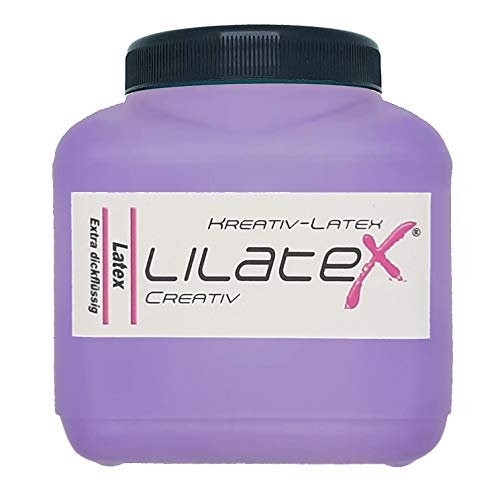 Lilatex 1 Liter farbiges extra-dickflüssiges Flüssiglatex/Farblatex/Latexmilch - extra-Dickes Naturlatex (Hell-Rotviolett) von Lilatex