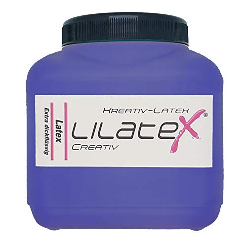 Lilatex 1 Liter farbiges extra-dickflüssiges Flüssiglatex/Farblatex/Latexmilch - extra-Dickes Naturlatex (Nachtblau) von Lilatex