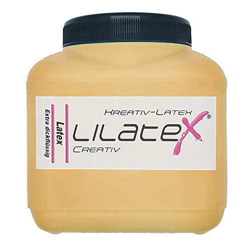 Lilatex 1 Liter farbiges extra-dickflüssiges Flüssiglatex/Farblatex/Latexmilch - extra-Dickes Naturlatex (Sand) von Lilatex