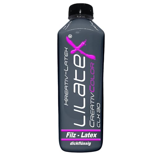 Lilatex Creativ Filz-Latex dickflüssig (Filzlatex, 1000 ml) (anthrazit) von Lilatex