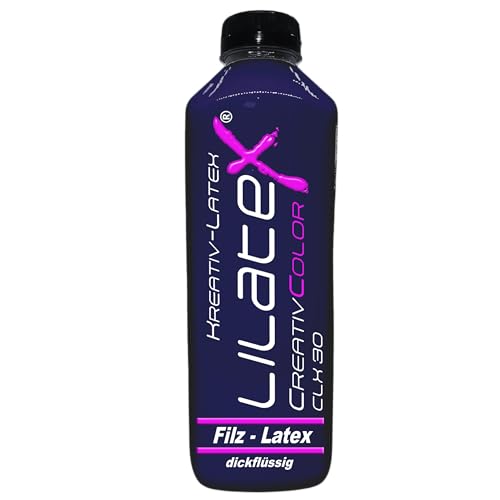 Lilatex Creativ Filz-Latex dickflüssig (Filzlatex, 1000 ml) (dunkelviolett) von Lilatex
