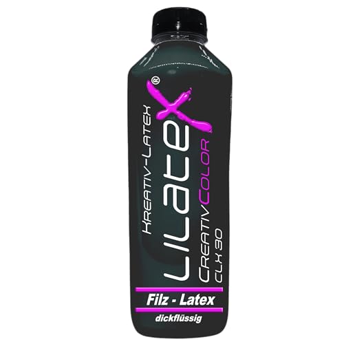 Lilatex Creativ Filz-Latex dickflüssig (Filzlatex, 1000 ml) (schwarz) von Lilatex