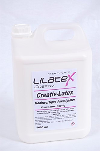 Lilatex Flüssiglatex/Latexmilch 5 Liter dünnflüssiges Naturlatex von Lilatex