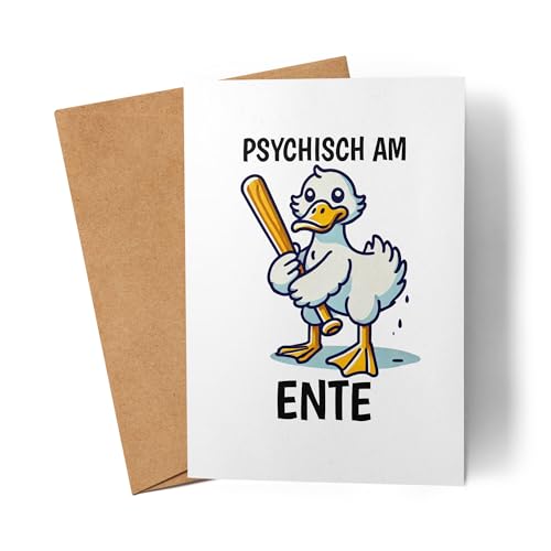 Lilavie-Design Psychisch am Ente Karte lustig Humor Ente Spruch witzig Geschenk von Lilavie-Design