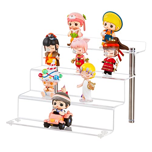 LileZbox Acryl-Display-Riser-Regal für Pops-Figuren, klarer kleiner 4-Stufen-Display-Ständer zum Präsentieren oder Sammeln, Cupcake-Dessertprodukt, 1 Packung (23 x 21 x 17 cm) von LileZbox