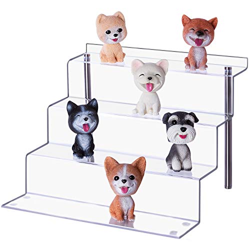 LileZbox Acryl-Display-Riser-Regal für Pops-Figuren, klarer großer 4-Stufen-Display-Ständer zum Präsentieren oder Sammeln, Cupcake-Dessertprodukt, 1 Packung (30 x 28 x 22 cm) von LileZbox