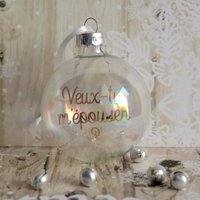 Weihnachtskugel „Willst Du Mich Heiraten?" - Heiratsantrag Weihnachtsdekoration Weihnachtsschmuck Weihnachtsgeschenk Weihnachtsbaumschmuck von LiliChipie