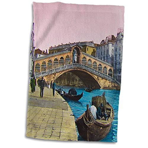 Handtuch 40x70cm, Rialtobrücke Farbige Laternenrutsche Venedig Italien 1890" Sporthandtücher Saugfähig Handtücher Sand Proof Schwimmbadtuch Für Frauen Männer von Liliang Lianghang