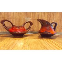 Midcentury Modern Zuckerdose Und Milchkännchen Set Retro Katzenaugen Design Ms11 Midcentury Modern Zuckerdose Und Milchkännchen Set Retro Katzenaugen Design Ms11 von LiliasAntiques