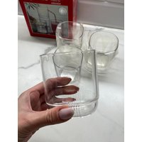 Guzzini 4Er Set Klare Gläser Vintage Neues Design Ambrogio Pozzi Italien 1980Er Jahre von Liliiascollection