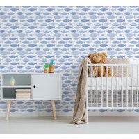 Custom Color Blue Fish Wallpaper - Unter Dem Meer Abnehmbare Tapete Für Kinder Schlafzimmer Selbstklebend -167 von LilinMomonWallpaper