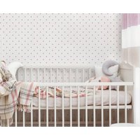 Custom Color Polka Dot Tapete - Hübsche in Rosa Punkte Auf Weißem Peel & Stick Abnehmbare Für Kinder Schlafzimmer Selbstklebend 369 von LilinMomonWallpaper
