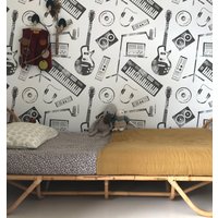 Musikinstrumente Tapete - Handgezeichnete Abnehmbare Für Kinderzimmer Selbstklebendes Wandbild 187 Musikinstrumente Tapete - Handgezeichnete Abnehmbare Für Kinderzimmer Selbstklebendes Wandbild 187 von LilinMomonWallpaper