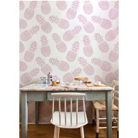 Pinke Ananas Tapete - Pastell Pink Peel & Stick Abnehmbare Sie Wählen Individuelle Farbe Selbstklebendes Wandbild -105 von LilinMomonWallpaper